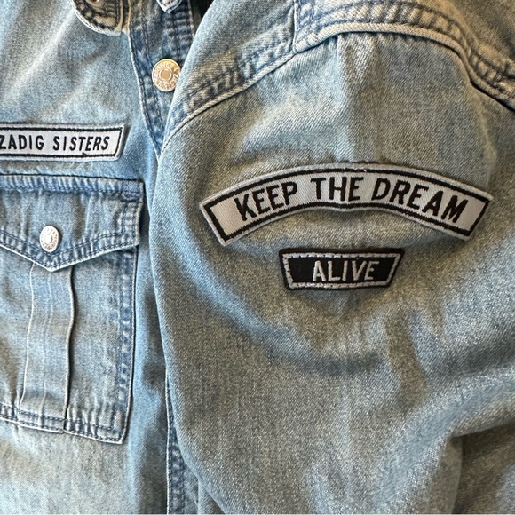 Zadig & Voltaire Blue Jean This Denim Shirt Women's S Excellent Condition - Picture 5 of 7